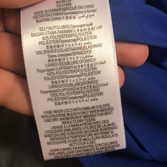 BCBGMAXAZRIA Blue Sleeveless A-Line Mini Dress - Picture 11 of 11